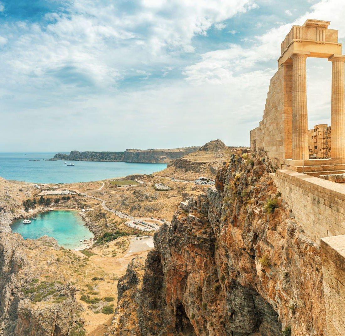 View from Acropolis in Lindos