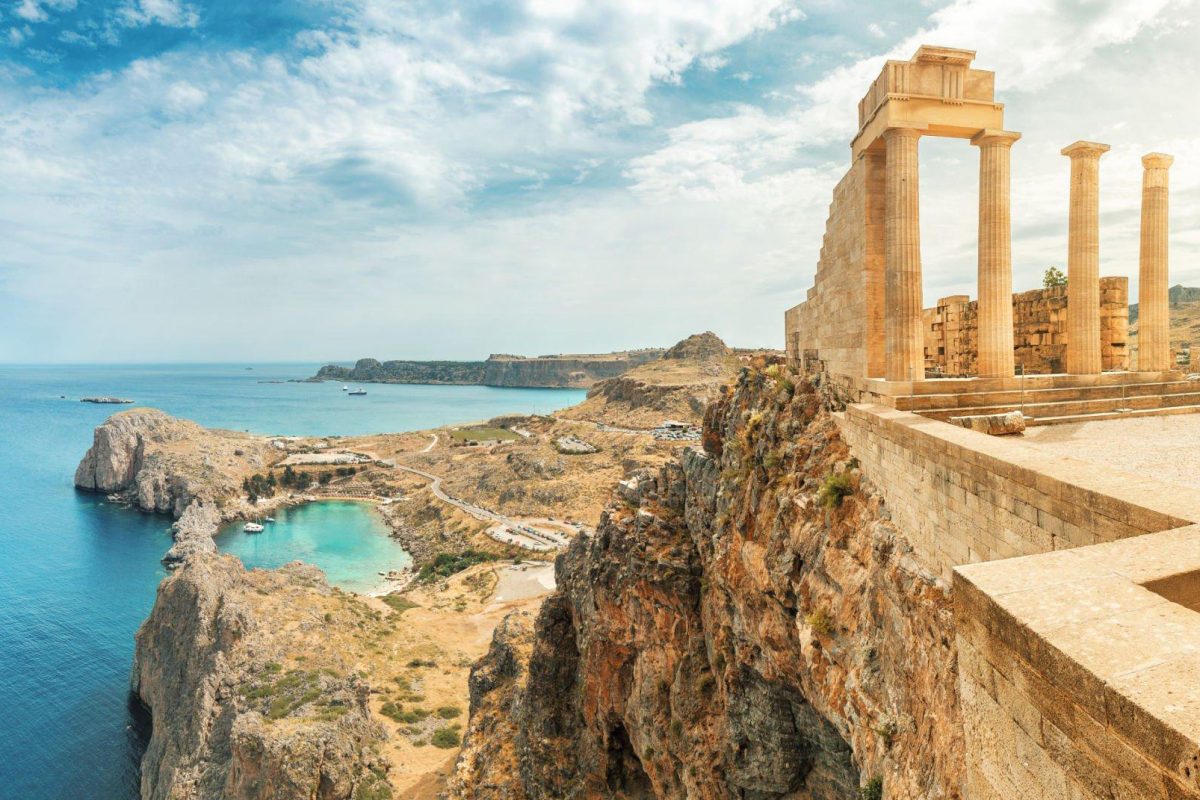 View from Acropolis in Lindos
