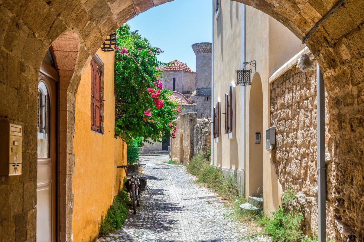 Medieval streets in Rhodes Medieval streets in Rhodes