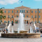 View of the Greek Parliament from Syntagma Square