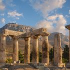 Ruins of Apollo temple in Corinth